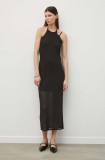 Won Hundred rochie culoarea negru, maxi, dreaptă 2819-13034