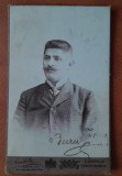 Fotografie tip CDV, barbat inceput de secol XX