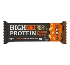 Baton Proteic cu Crema de Arahide Invelit in Ciocolata Eco 40 grame Roobar foto