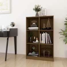 Bibliotecă, maro miere, 70x33x110 cm, lemn masiv de pin foto