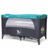 Patut Pliant Moni Tommy Bleu 2 Nivele, cu Geanta Transport, Saltea inclusa, Tarc Joaca, Usita Fermoar, Roti cu Frana, 120x60 cm
