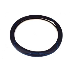 Husa volan FX61 din imitatie de piele marime: M culoare: negru cusatura albastra
