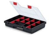Container colectiv cu partiții negru 390x290x65mm NOR 40