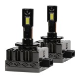 Set 2 Becuri LED D3S/R AutoREY&reg; PRO 75W/bec Chip Cree 50.000 Lumeni Plug&amp;Play pentru Far Auto, Conversie Xenon HID to LED 12-24V Canbus, fara eroare d