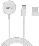 Cablu USB type C pentru incarcare Apple Watch + adaptor USB-A 1m, Goobay G65343