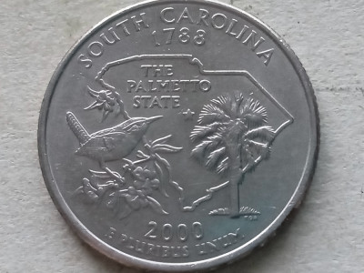 USA-QUARTER DOLLAR 2000 (South Carolina) foto