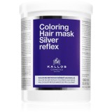Kallos Coloring Hair Mask Silver Reflex Masca de par neutralizeaza tonurile de galben 1000 ml