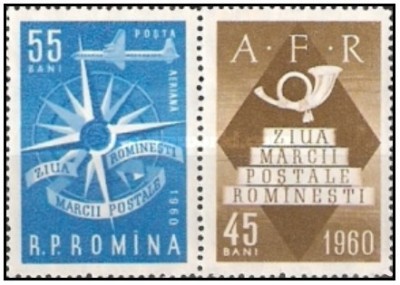 Romania 1960 - Ziua mărcii poştale rom&amp;acirc;neşti, neuzata foto