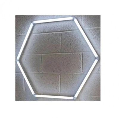 Set lumini hexagonale LED 42W 6000K pentru garaj foto