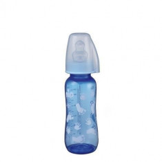 Biberon PP cu tetina din silicon ortodontica pentru lapte (M) 0-6 luni Trendy Boy, 250ml, Nip