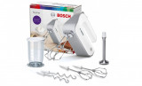 Cumpara ieftin Mixer de mana Bosch Styline MFQ4075DE, 5 trepte plus nivel turbo, 550W, alb argintiu - RESIGILAT