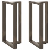 Cumpara ieftin Picioare de masă de bar &icirc;n formă de T, 2 buc., negru, 60x35x(100-101) cm, oțel