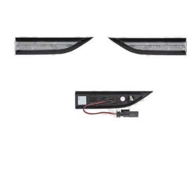 Set lampa semnalizare laterala VW TRANSPORTER/MULTIVAN (T6), 04.2015-, dynamic indicator; LED; carcasa neagra, transparent; TUNING, foto