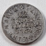 Germania Saxonia 1/12 thaler/ taler 1764/ Dresden argint Frederic August lll