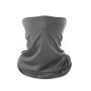 Bandana multifunctionala FIXATO unisex, gri, protectie UV, material elastic respirabil, uscare rapida