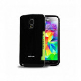 Husa Carte Neagra Samsung Galaxy S5 G900, Slot Card, Piele Eco, Tip Portofel, Protectie Completa