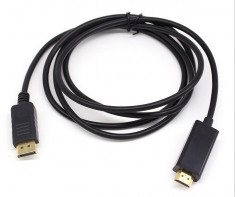 Cablu Displayport tata - HDMI tata 2m 1080p Well; Cod EAN: 5948636036008 foto