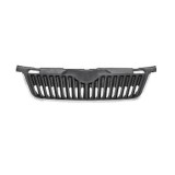 Grila radiator, masca fata Skoda Fabia 2 (5j), 04.2010-03.2015, Roomster/Praktik 04.2010-, parte montare centrala, crom/negru, 691605-4, Aftermarket