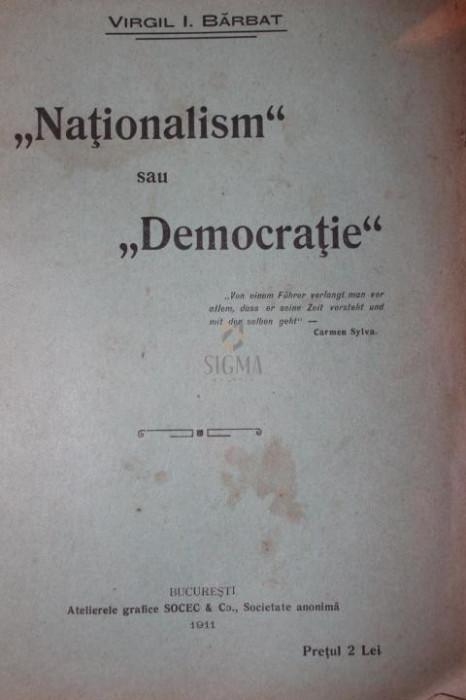 NATIONALISM SAU DEMOCRATIE