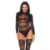 Lenjerie set 2 piese Leg Avenue, model 8471, negru, marime universala