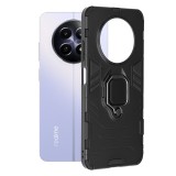 Hus&Auml; pentru realme 12 / 12x - inel magnetic tip suport - negru