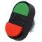 Comutator dublu 22mm roșu/verde