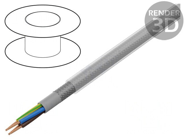 Cablu PVC Transparent/Gri &Ouml;LFLEX CLASSIC 100 CY 4G4mm2