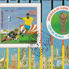 Eq. Guinea 1974 Sport, Football, perf. sheet, used I.038