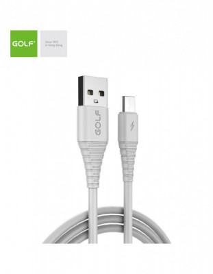 Cablu USB la micro USB Golf Flying Fish Fast Cable 3A alb 1m GC-64m foto