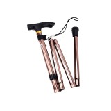 Baston ortopedic pliabil, usor, din aluminiu, 92 cm, maro