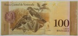 Cumpara ieftin BANCNOTA EXOTICA 100 BOLIVARES - VENEZUELA, anul 2012 *cod 455 = A.UNC+