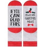 Soset, Amuzante Watching Christmas Movie, stil casual, de Craciun, de Mos Nicolae, pentru iubit, sot si barbati pe care vrei sa-i bucuri, marime 40-44
