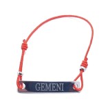 Bratara rosie cu snur ajustabil zodia gemeni