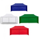 Pavilion Gradina 3x6m cu 3 Pereti Cort Pliabil Sistem Acordeon