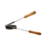 Aparat din fonta pentru napolitane la foc deschis, 13 cm, maner 44,5 cm