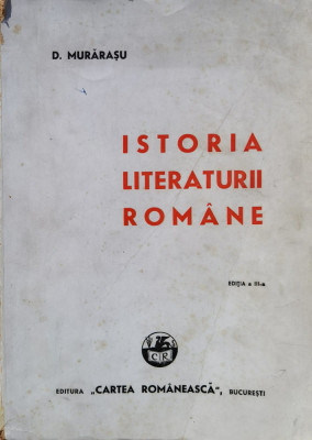 Istoria Literaturii Romane - D.murarasu ,557615 foto