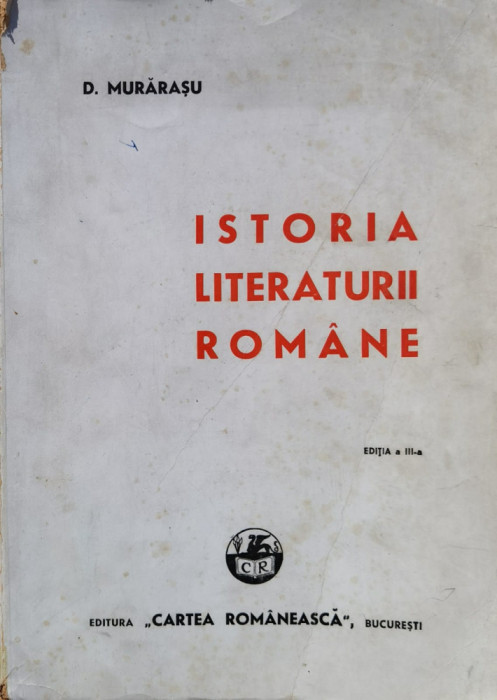 Istoria Literaturii Romane - D.murarasu ,557615