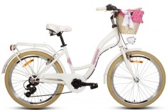 Bicicleta copii Goetze? Style 6 viteze Roata 24&amp;quot; 125-165 cm inaltime, Alb foto