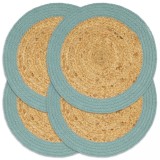 Cumpara ieftin Naproane, 4 buc., natural și verde, 38 cm, iută și bumbac