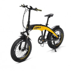 Bicicleta asistata electric Ducati Scrambler SCR-E20, baterie 10Ah, motor 250W, 7 viteze, viteza maxima 25Km (Negru/Galben)