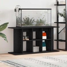 vidaXL Suport acvariu Stejar negru 120x40x60 cm Lemn prelucrat