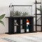 Gossi suport acvariu stejar negru 120x40x60 cm lemn prelucrat