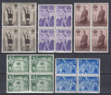 ROMANIA 1935 LP 110 O.E.T.R OFICIUL PENTRU EDUCATIA TINERETULUI ROMAN SERIA IN BLOC DE 4 TIMBRE MNH, Nestampilat