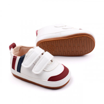 Pantofiori albi cu bleumarine si visiniu - Sun (Marime Disponibila: 3-6 luni foto