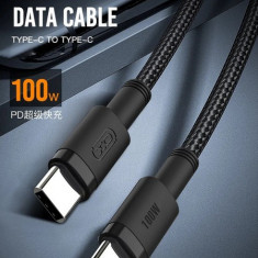 Cablu pentru incarcare 100W Quick Charge si transfer date Type-C la Type-C 1,5 metri COD: XO-Q199