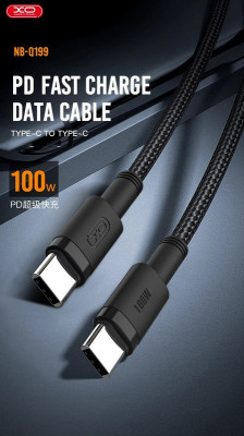 Cablu pentru incarcare 100W Quick Charge si transfer date Type-C la Type-C 1,5 metri COD: XO-Q199 Automotive TrustedCars foto