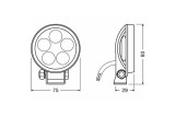 SET 2 PROIECTOARE LED 6000K, 550 LM - LEDriving ROUND VX70-SP OSRAM