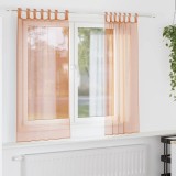 Perdele Voile cu Bucle 2 buc Terracota 140x140 cm