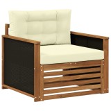 vidaXL Canapea Medie pentru Exterior Lemn Solid de Acacia natural 3438929