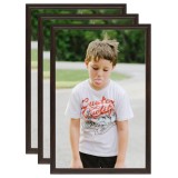 Rame Foto Colaj vidaXL, 3 buc, Negru, 21x29.7 cm, MDF, Suport Masa, Decor Poze Familie, Prieteni, Peisaje